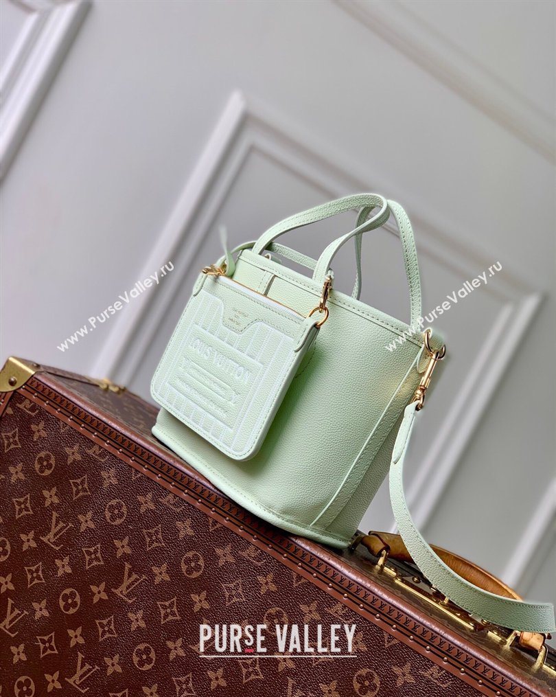Louis Vuitton Neverfull Bandouliere Inside Out BB Tote bag Green Leather/Monogram Coated Canvas 2026 M28236 (KI-260203028)