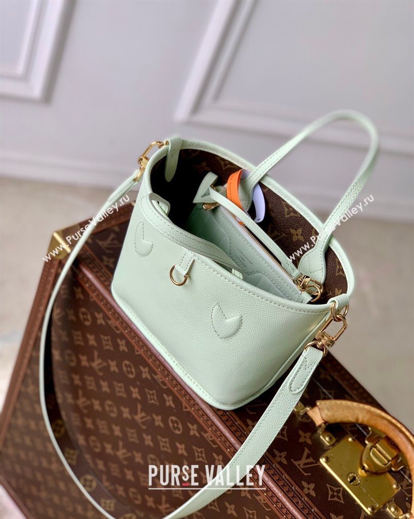 Louis Vuitton Neverfull Bandouliere Inside Out BB Tote bag Green Leather/Monogram Coated Canvas 2026 M28236 (KI-260203028)