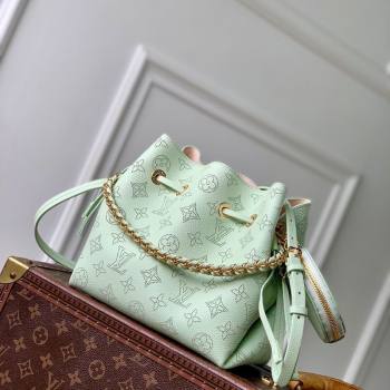 Louis Vuitton Bella Bucket Bag in Mahina Perforated Leather M27377 Jade Green 2026 (KI-260203030)