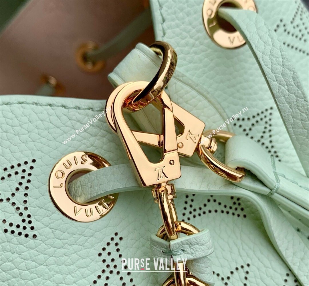 Louis Vuitton Bella Bucket Bag in Mahina Perforated Leather M27377 Jade Green 2026 (KI-260203030)