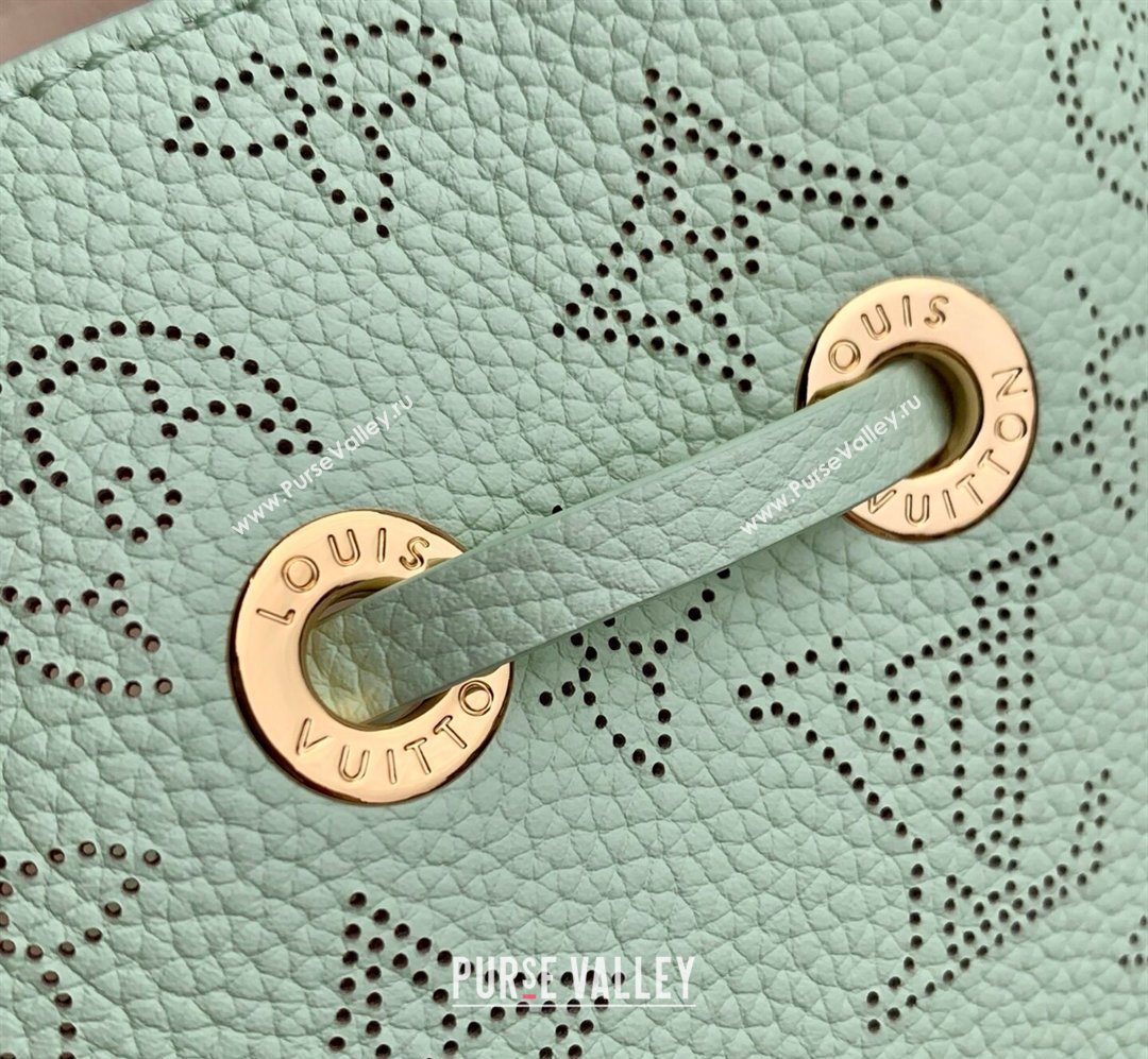 Louis Vuitton Bella Bucket Bag in Mahina Perforated Leather M27377 Jade Green 2026 (KI-260203030)