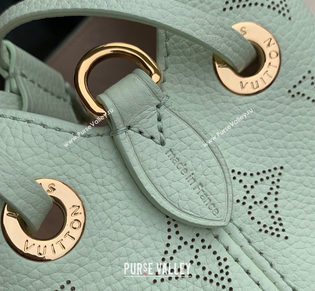 Louis Vuitton Bella Bucket Bag in Mahina Perforated Leather M27377 Jade Green 2026 (KI-260203030)