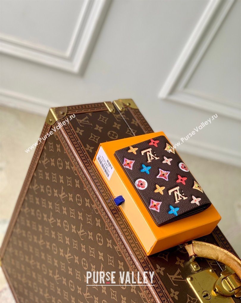 Louis Vuitton Passport Cover in Monogram Donuts Canvas M28281 Chocolate Brown 2026 (KI-260203035)