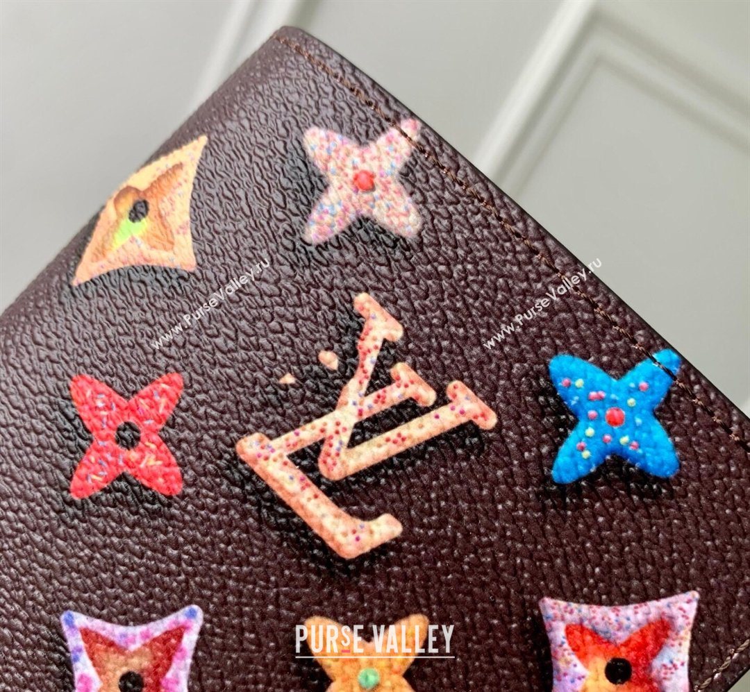 Louis Vuitton Passport Cover in Monogram Donuts Canvas M28281 Chocolate Brown 2026 (KI-260203035)