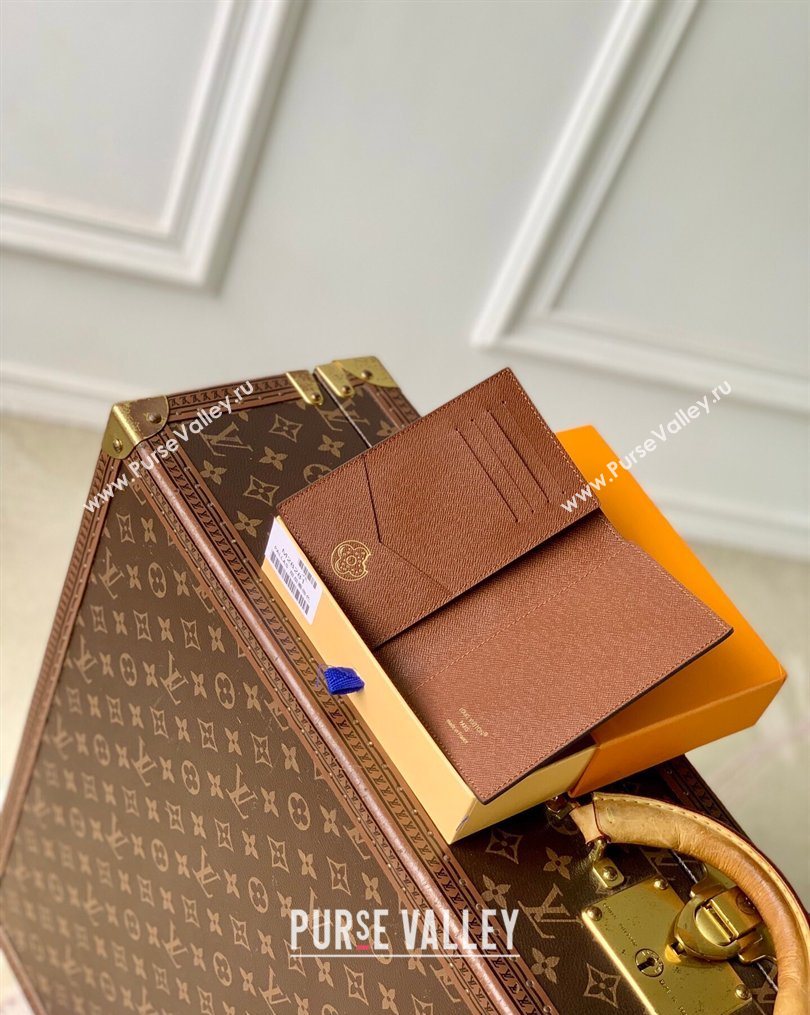 Louis Vuitton Passport Cover in Monogram Donuts Canvas M28281 Chocolate Brown 2026 (KI-260203035)