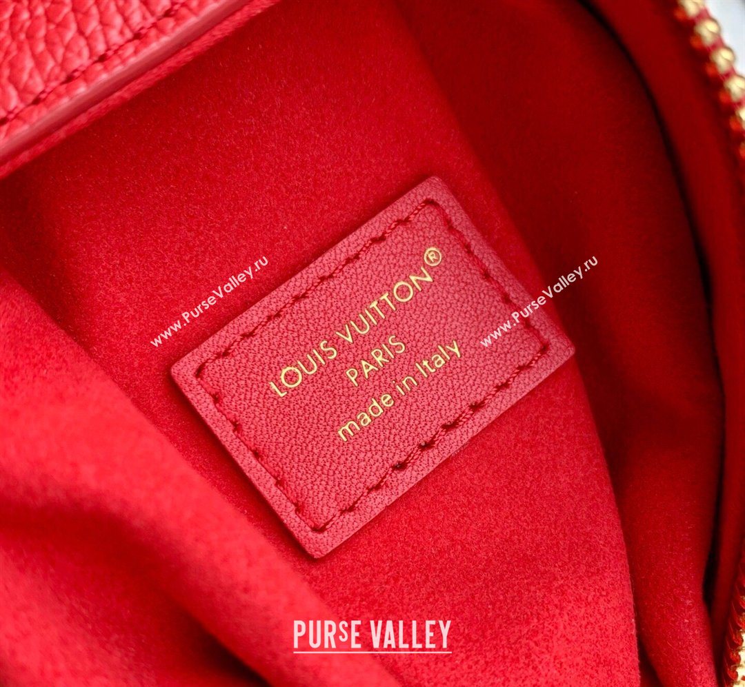 Louis Vuitton Side Trunk PM Bag in Calf leather with Chain Charm Sari Red 2026 M28333 (KI-260203026)