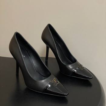Louis Vuitton City Pumps 9.5cm in Calfskin and Patent Leather Black 2026 1AIT00 (MD-260303083)