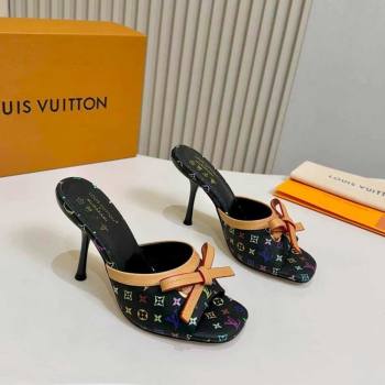 Louis Vuitton LV x TM 6AM Heel Slides Sandal 9cm Black 2026 1AJSD9 (MD-260303054)