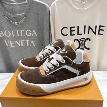 Louis Vuitton LV Tilted Sneakers in Suede Brown 2026 1AJTJ9 (MD-260303096)