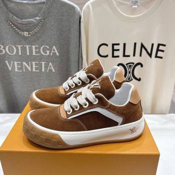 Louis Vuitton LV Tilted Sneakers in Suede Tan 2026 1AJTJ9 (MD-260303100)