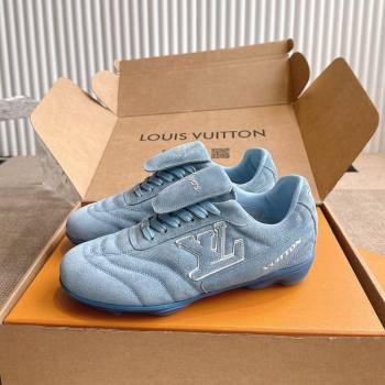 Louis Vuitton LV Footprint Soccer Sneakers in Suede Blue 2025 (MD-260303103)