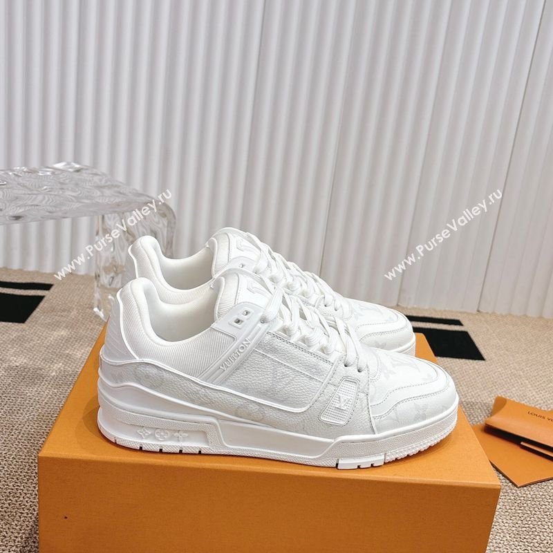 Louis Vuitton LV Trainer Sneakers in Monogram Canvas White 2026 0303 (MD-260303122)