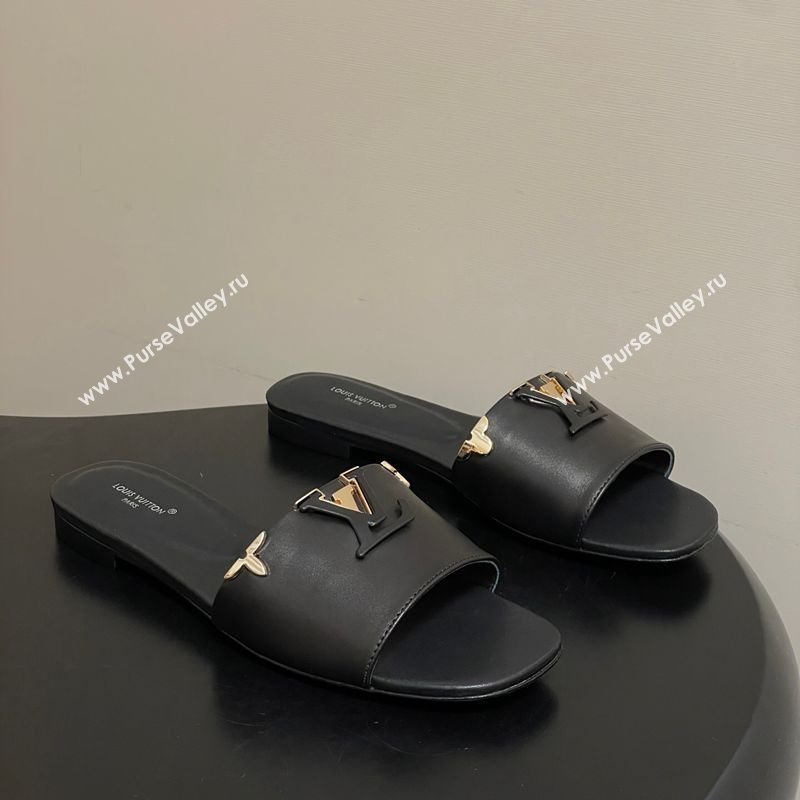 Louis Vuitton LV Mare Flat Slides Sandal Black 2026 1AITQM (MD-260303058)
