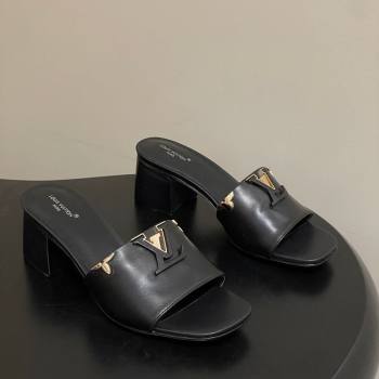 Louis Vuitton LV Mare Heel Slides Sandal 4.5cm Black 2026 1AITQM (MD-260303055)