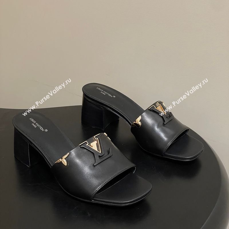 Louis Vuitton LV Mare Heel Slides Sandal 4.5cm Black 2026 1AITQM (MD-260303055)