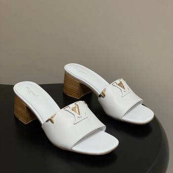 Louis Vuitton LV Mare Heel Slides Sandal 4.5cm White 2026 1AITQM (MD-260303056)