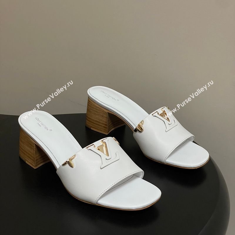 Louis Vuitton LV Mare Heel Slides Sandal 4.5cm White 2026 1AITQM (MD-260303056)