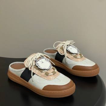 Louis Vuitton Lous Open Back Sneaker Mules in Canvas White 2026 1AICF5 (MD-260303124)