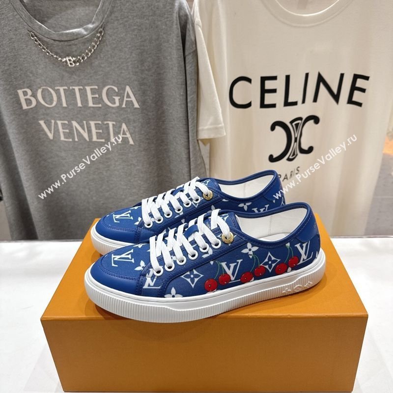 Louis Vuitton LV x TM LV Lagoon Sneakers in Monogram Canvas and Red Cherry Blue 2026 1AHKYU (MD-260303125)