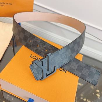 Louis Vuitton Monogram Canvas and Suede Belt 4cm with LV Buckle Damier/Black 2026 LV031607 (99-260316114)