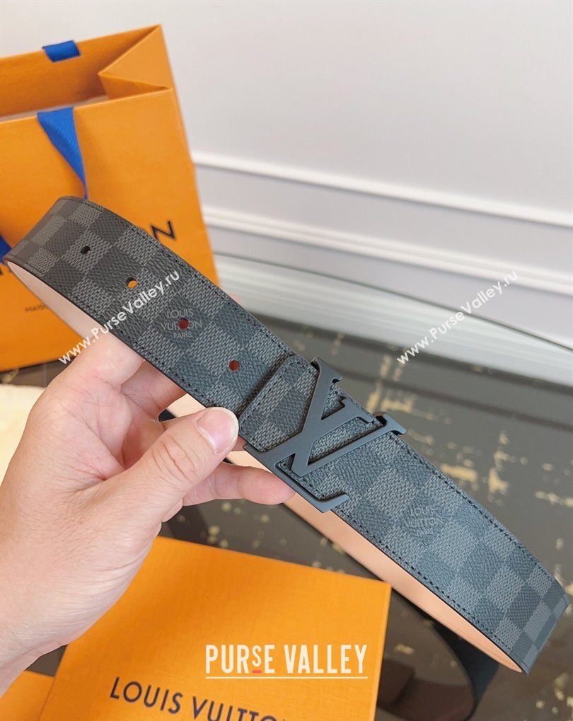 Louis Vuitton Monogram Canvas and Suede Belt 4cm with LV Buckle Damier/Black 2026 LV031607 (99-260316114)