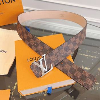 Louis Vuitton Monogram Canvas and Suede Belt 4cm with LV Buckle Damier Ebene 2026 LV031607 (99-260316115)