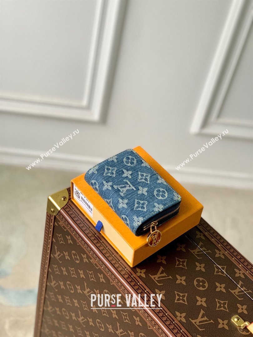 Louis Vuitton Lou Wallet in Blue Monogram Denim M83160 2024 New LV Remix (KI-240218047)