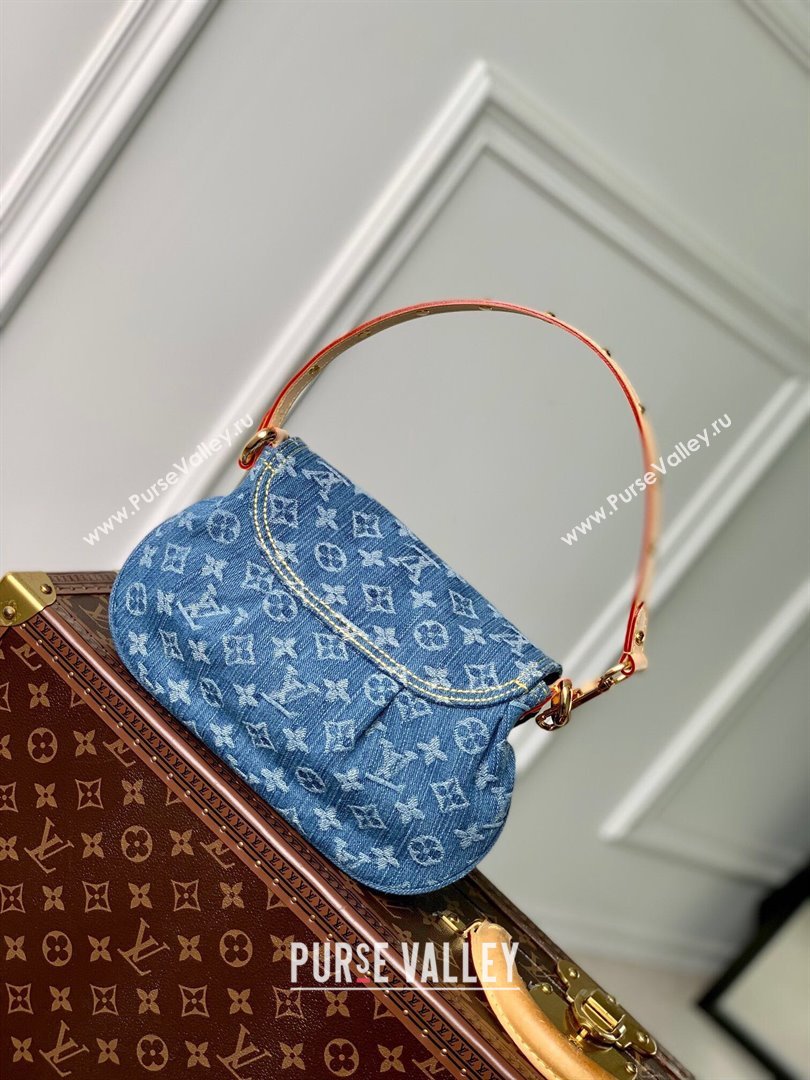 Louis Vuitton Sunset Shoulder Bag in Navy Blue Monogram Denim M46829 2024 New LV Remix (KI-240218045)