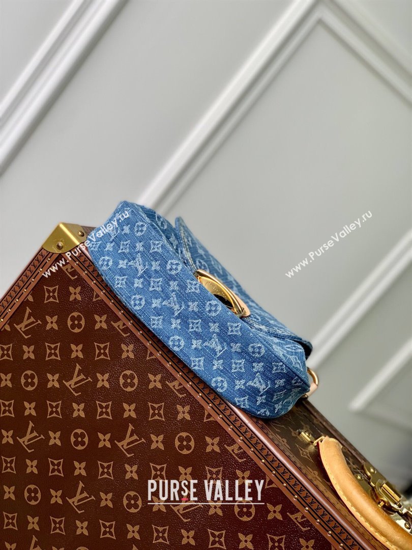 Louis Vuitton Sunset Shoulder Bag in Navy Blue Monogram Denim M46829 2024 New LV Remix (KI-240218045)