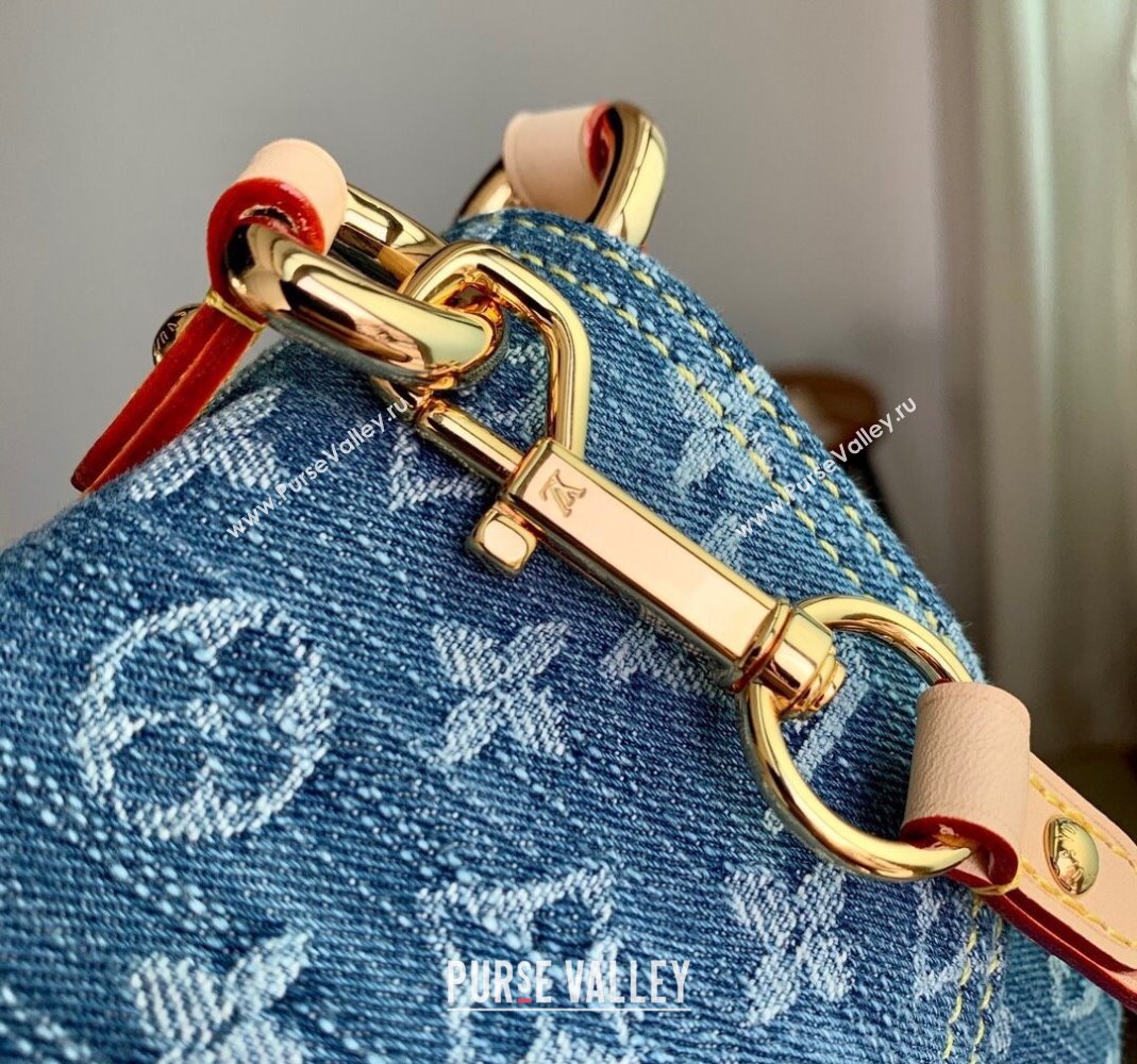 Louis Vuitton Sunset Shoulder Bag in Navy Blue Monogram Denim M46829 2024 New LV Remix (KI-240218045)