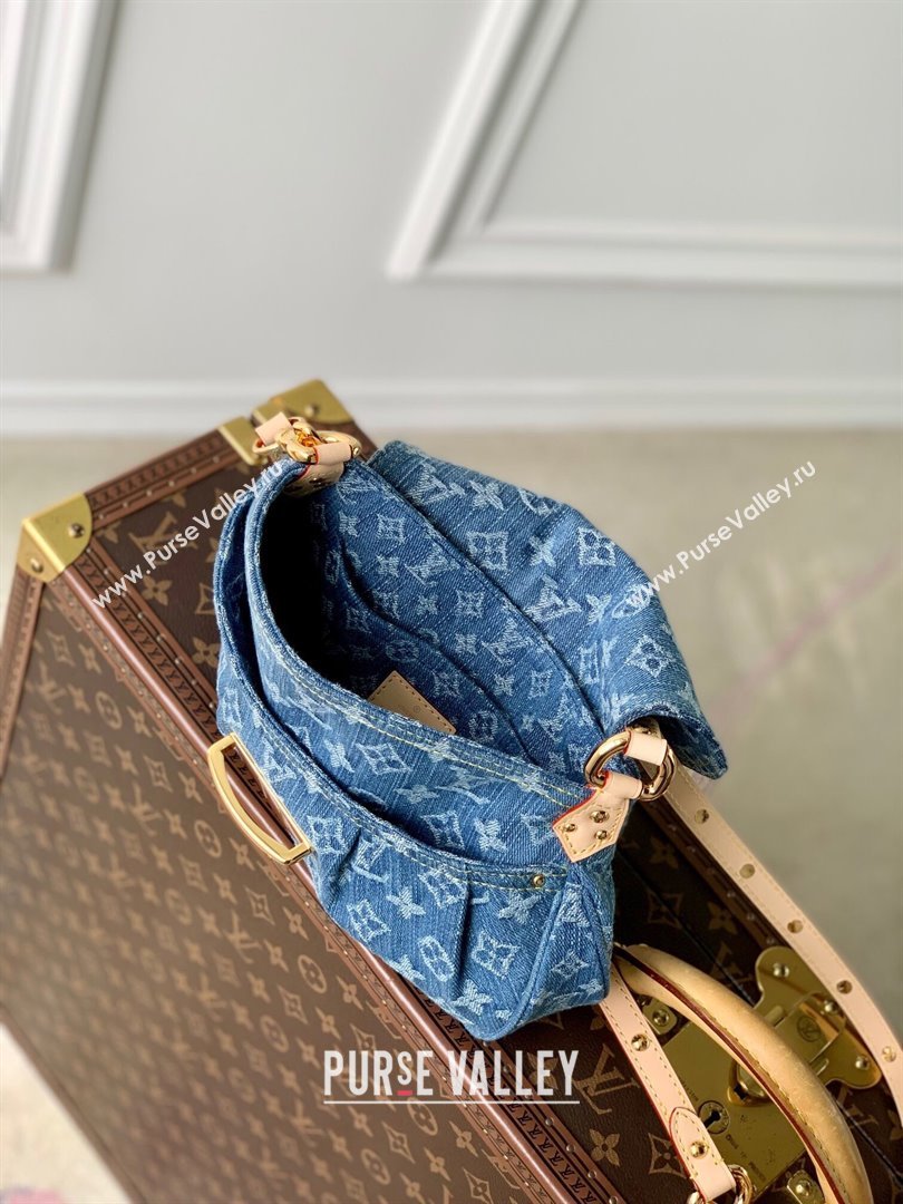 Louis Vuitton Sunset Shoulder Bag in Navy Blue Monogram Denim M46829 2024 New LV Remix (KI-240218045)