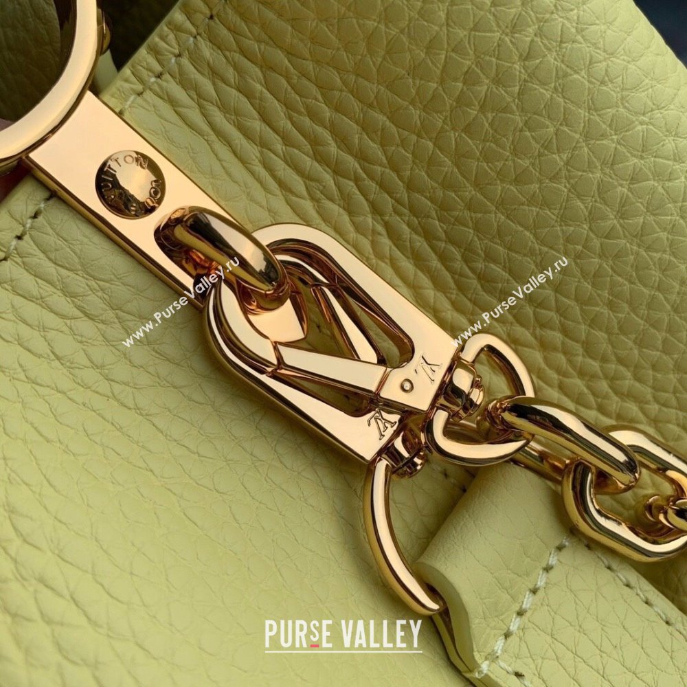 Louis Vuitton Capucines Mini Bag in Taurillon Leather M25232 Sun Beam Yellow 2024 (KI-241210115)