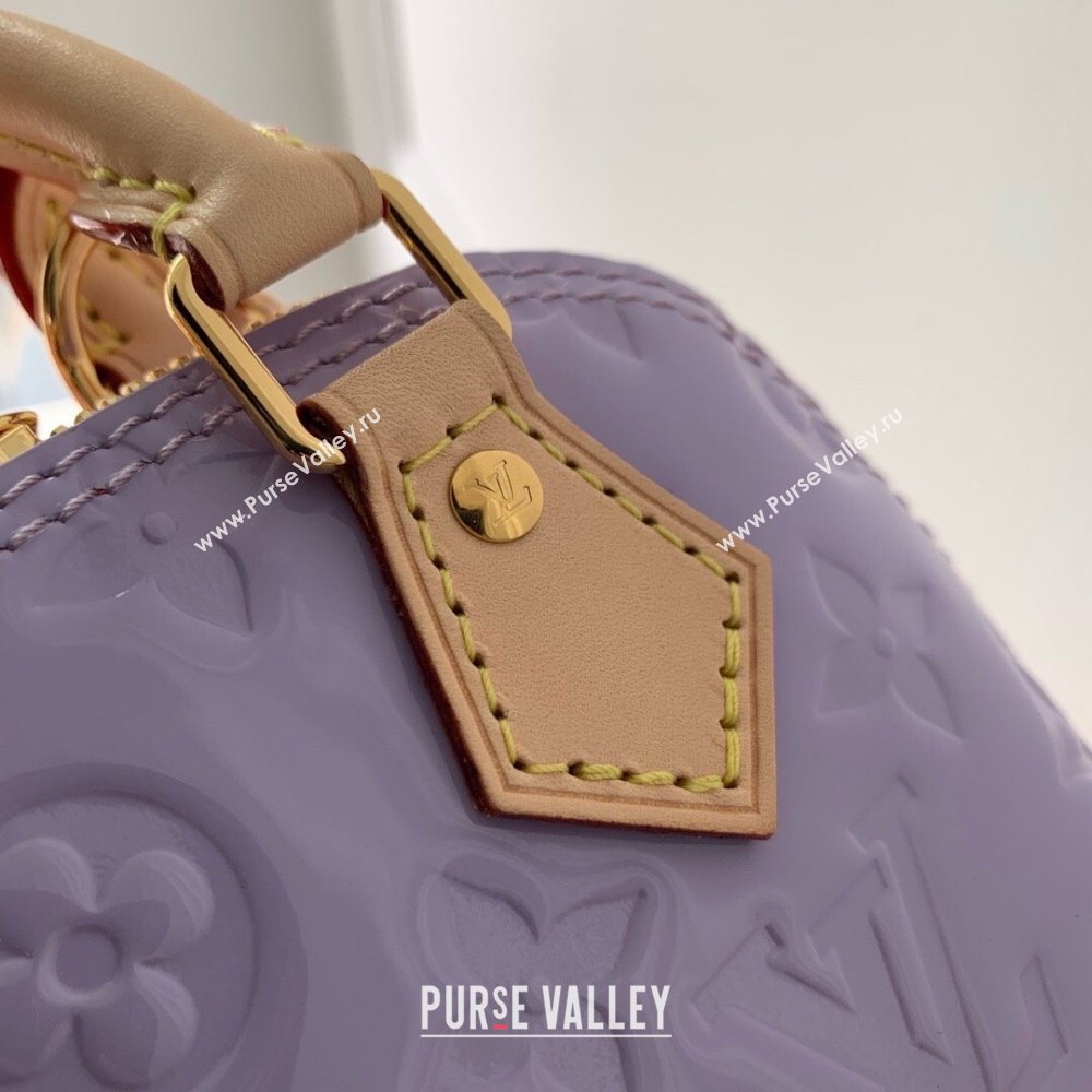 Louis Vuitton Nano Alma Bag in Glossy Lilac Purple Monogram Vernis Leather M82974 2024 (KI-240521001)