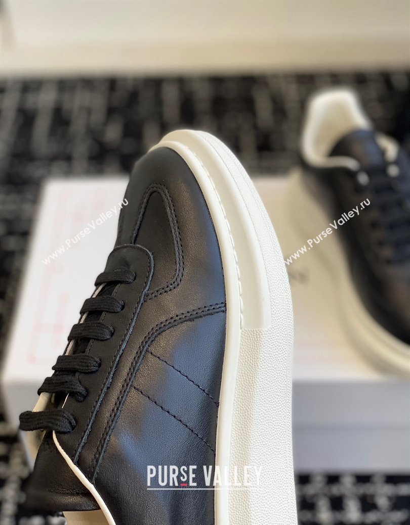 Alexander McQueen Oversized Retro Sneakers in Matte Silky Calfskin Black2 2024 1114 (KL-241114004)