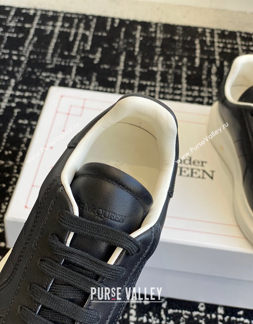 Alexander McQueen Oversized Retro Sneakers in Matte Silky Calfskin Black2 2024 1114 (KL-241114004)