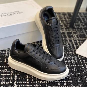 Alexander McQueen Oversized Retro Sneakers in Matte Silky Calfskin Black Upper 2024 1114 (KL-241114008)