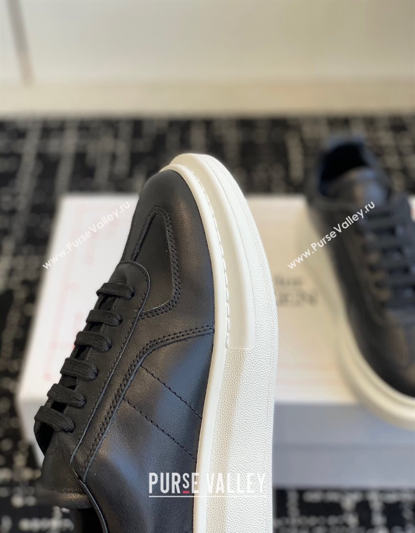 Alexander McQueen Oversized Retro Sneakers in Matte Silky Calfskin Black Upper 2024 1114 (KL-241114008)