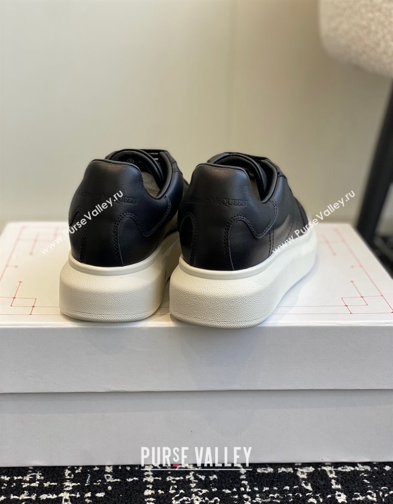 Alexander McQueen Oversized Retro Sneakers in Matte Silky Calfskin Black Upper 2024 1114 (KL-241114008)