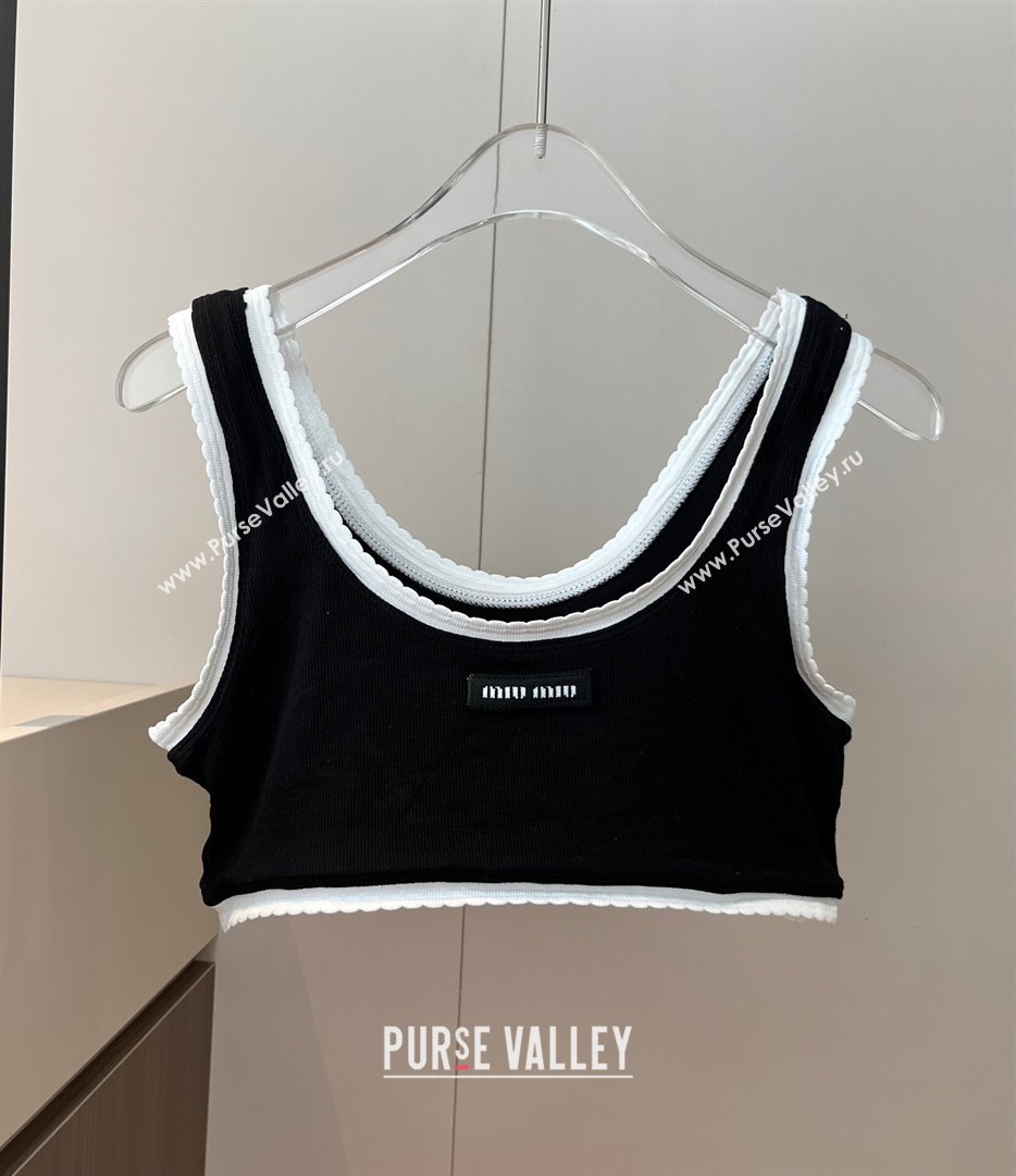 Miu Miu Knit Two-Pieces Swimwear Black 2025 0313 (WM-250313107)