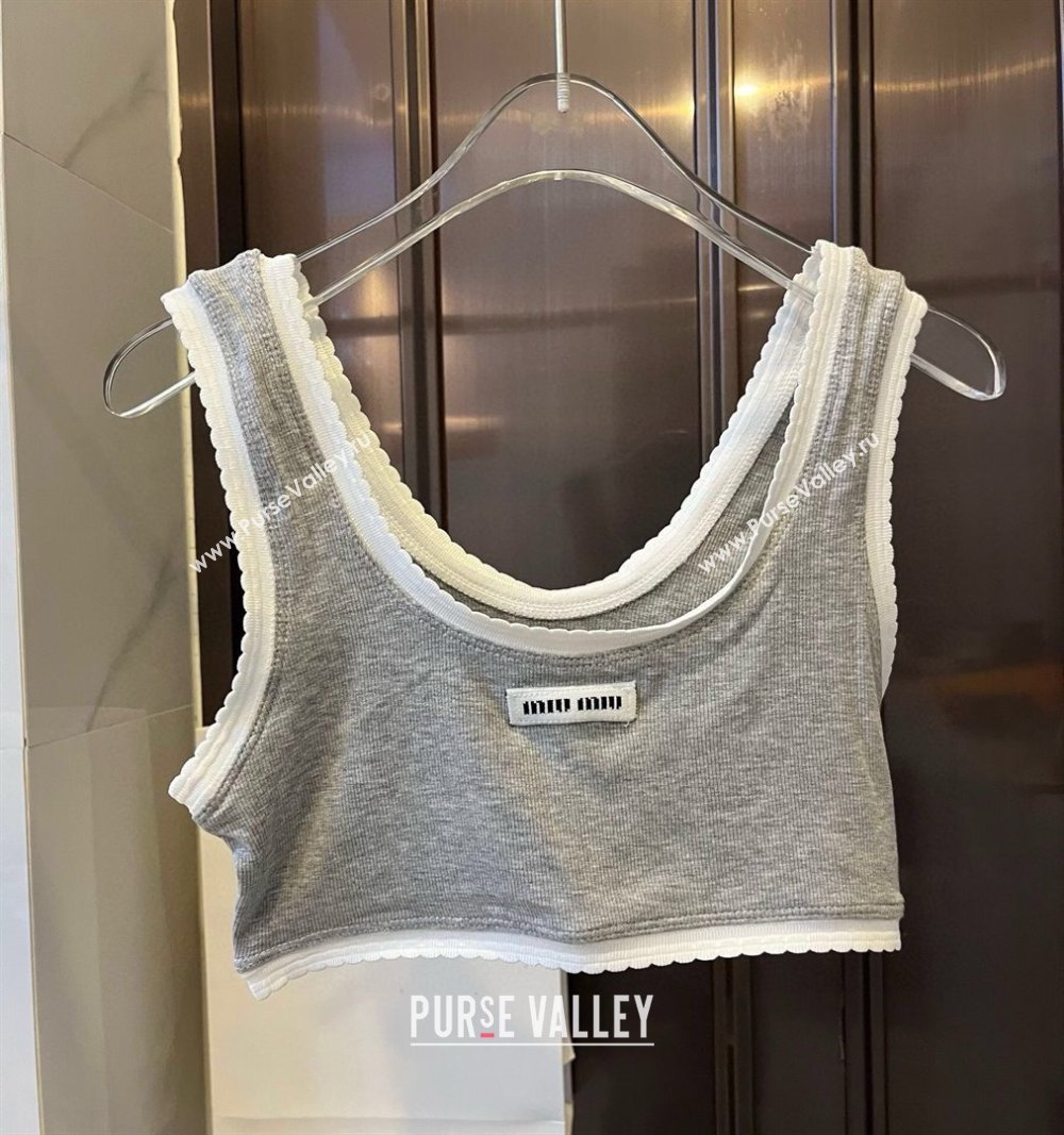 Miu Miu Knit Two-Pieces Swimwear Grey 2025 0313 (WM-250313106)