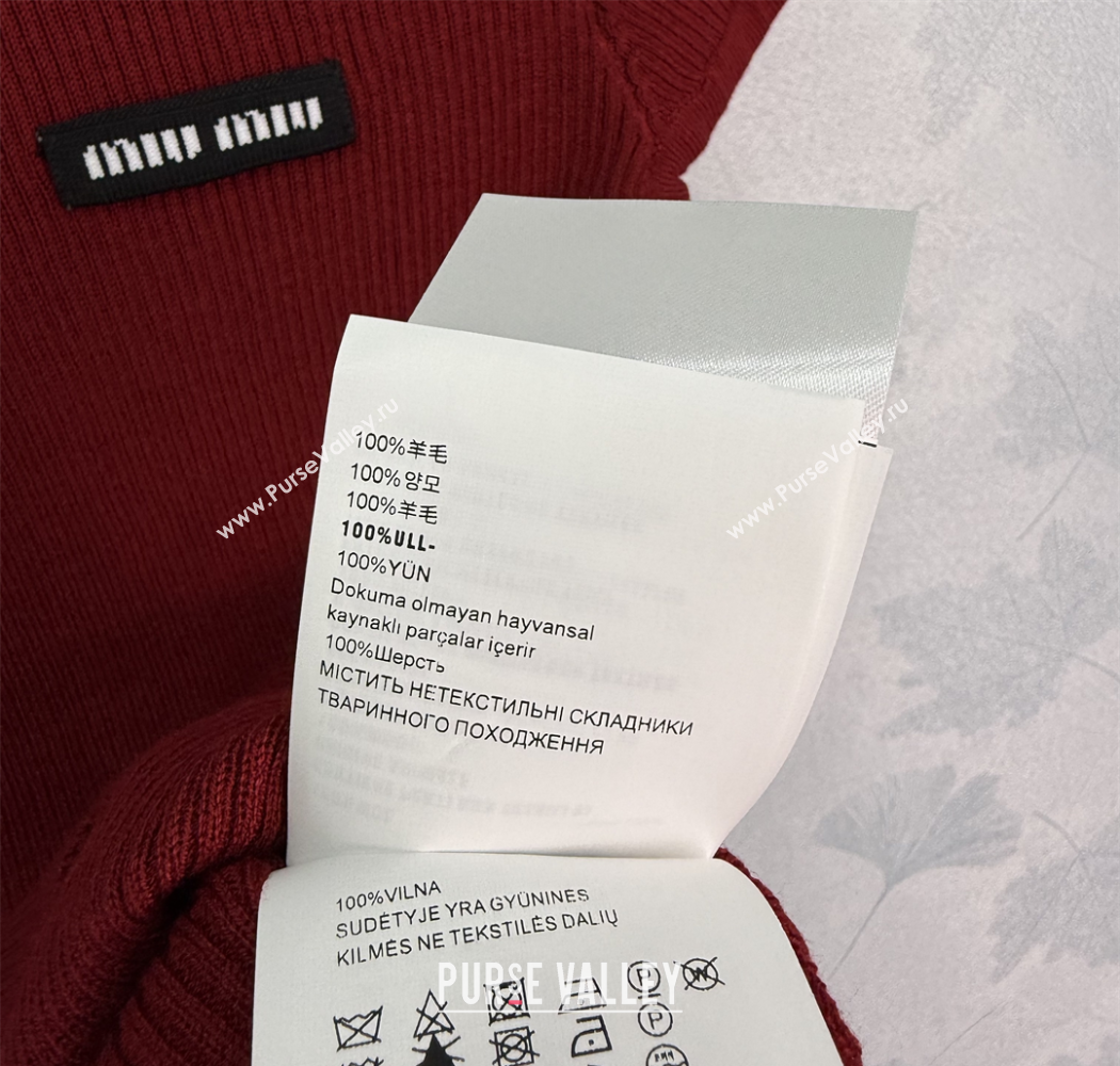 Miu Miu Wool Top Red 2025 MIU090302 (QI-250903003)