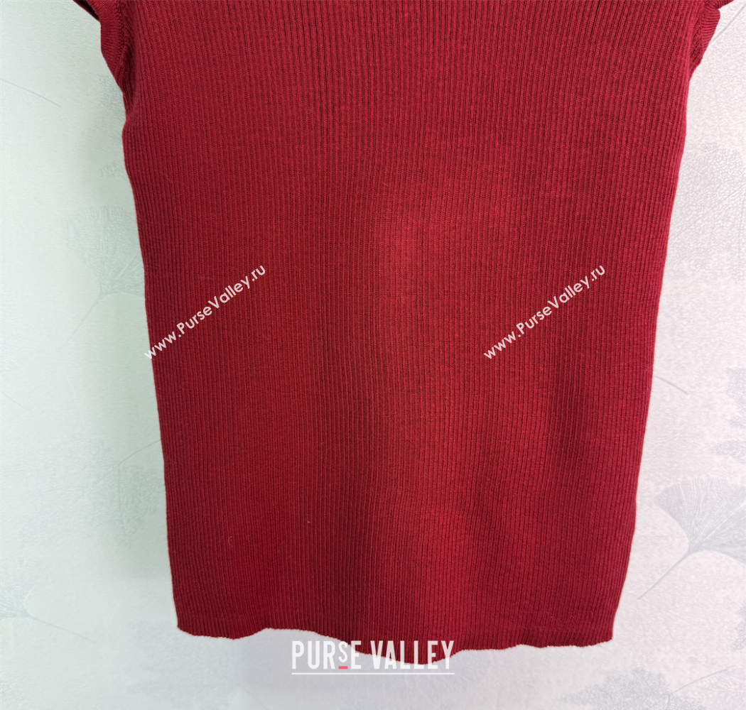 Miu Miu Wool Top Red 2025 MIU090302 (QI-250903003)