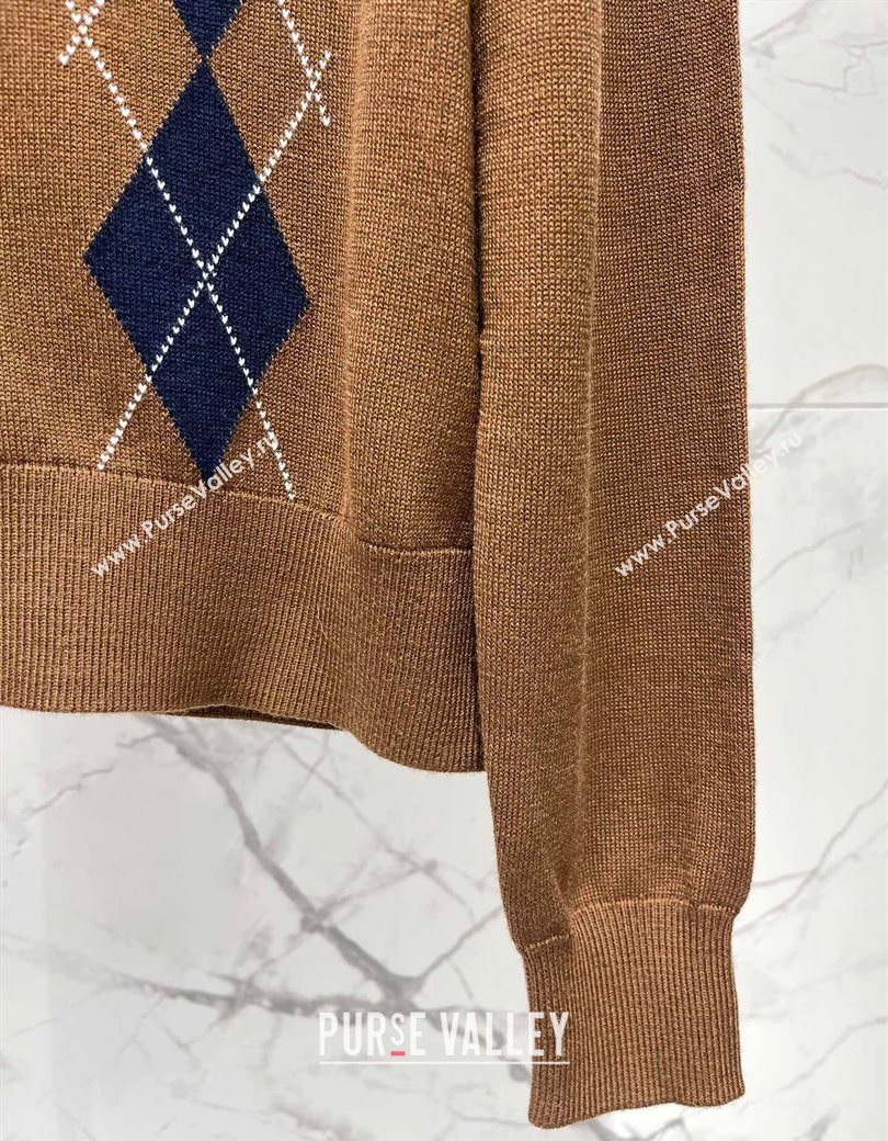 Miu Miu Wool Cardigan Brown 2025 0814 (QI-250903019)