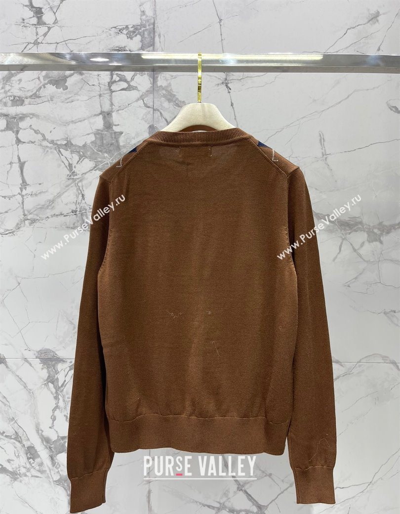 Miu Miu Wool Cardigan Brown 2025 0814 (QI-250903019)