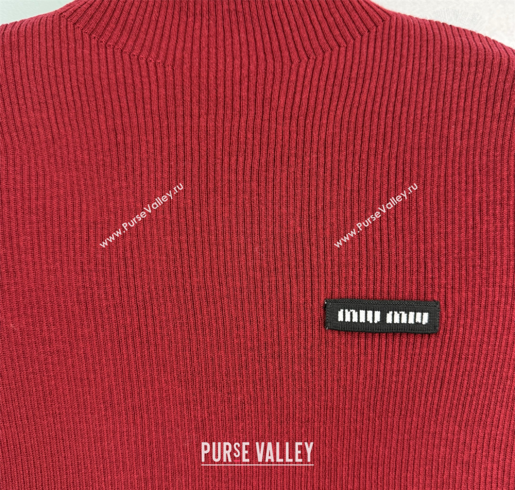 Miu Miu Wool Top Red 2025 MIU090302 (QI-250903003)