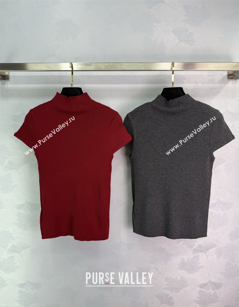 Miu Miu Wool Top Grey 2025 MIU090302 (QI-250903005)