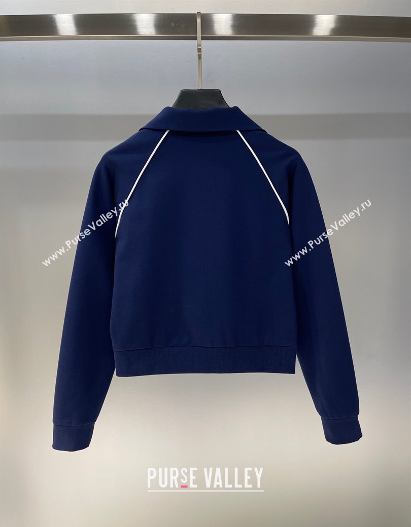 Miu Miu Cotton Jacket Navy Blue 2025 MIU090332 (QI-250903046)