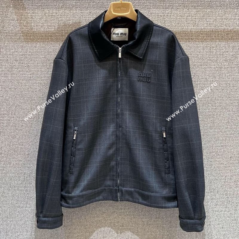 Miu Miu Mohair Wool Jacket Grey2025 MIU090334 (QI-250903048)