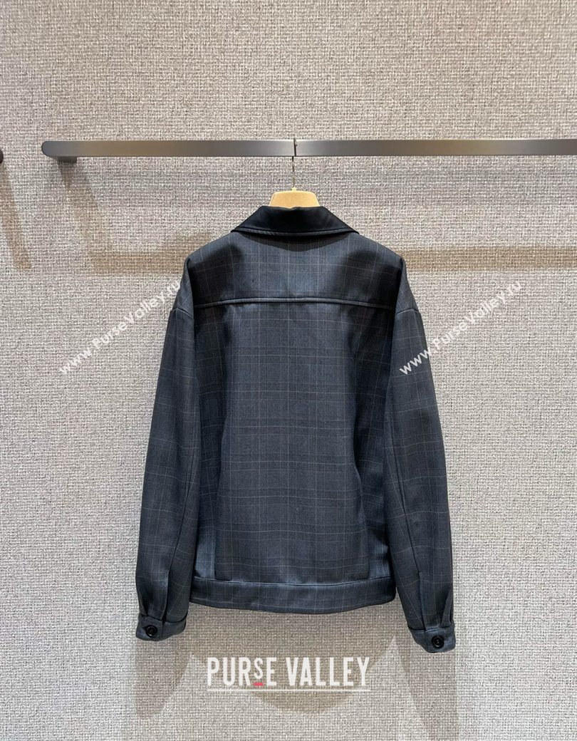 Miu Miu Mohair Wool Jacket Grey2025 MIU090334 (QI-250903048)