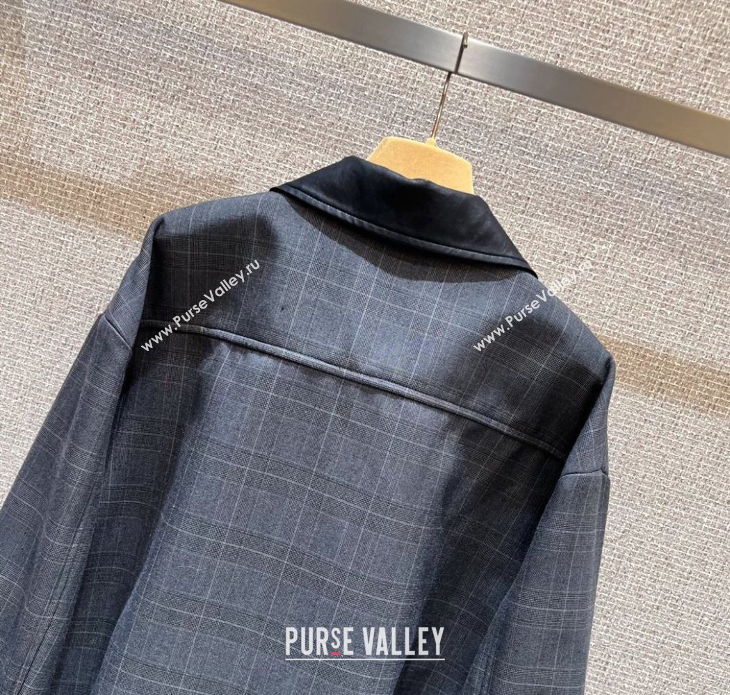 Miu Miu Mohair Wool Jacket Grey2025 MIU090334 (QI-250903048)